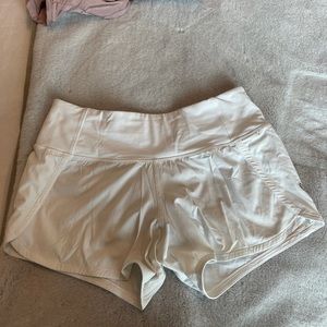 White lululemon shorts size 2-great condition!